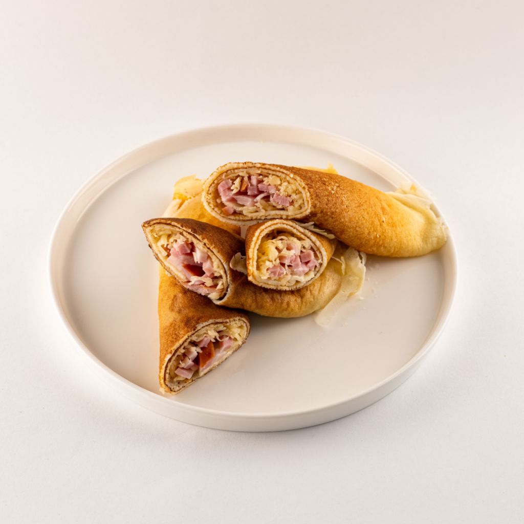 Блины с ветчиной и сыром