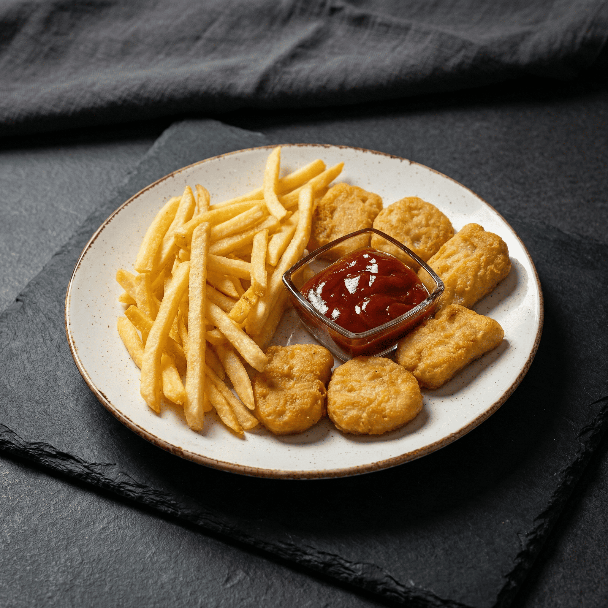 КУРИНЫЕ НАГГЕТСЫ С КАРТОФЕЛЕМ ФРИ