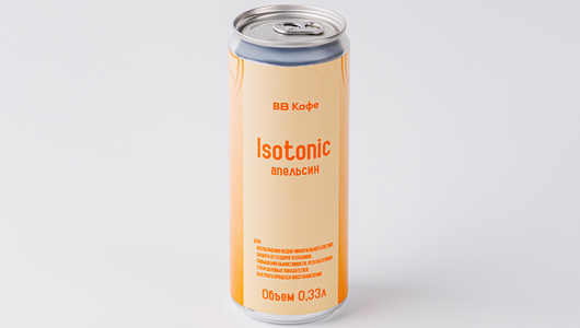 Напиток сокосодержащий “Изотоник со вкусом апельсина", кафе