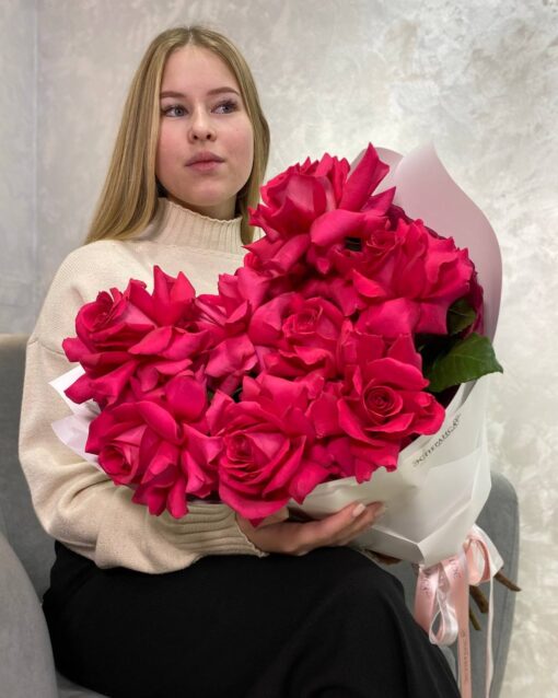 Французские розы сорта Пинк Флойд/9шт