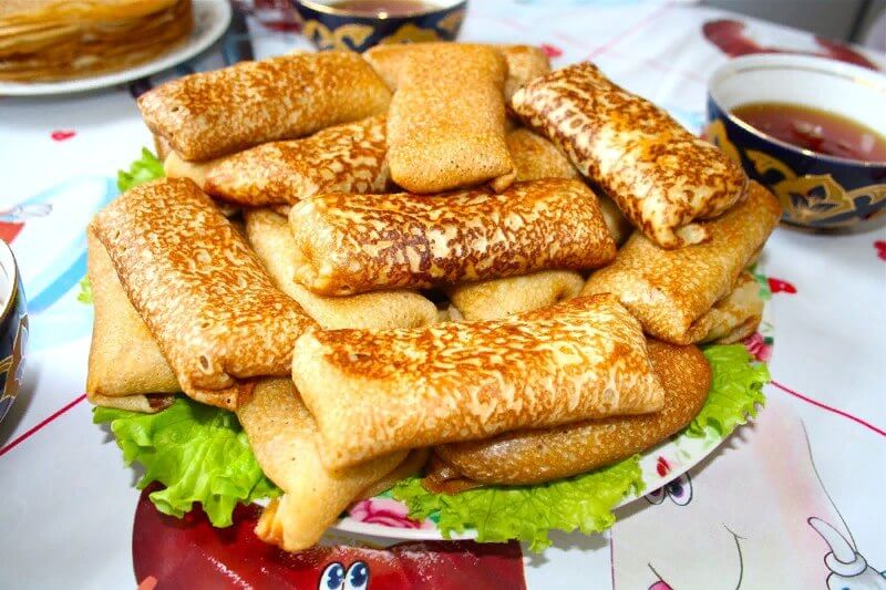 Блины с грибами и сыром 2 шт.