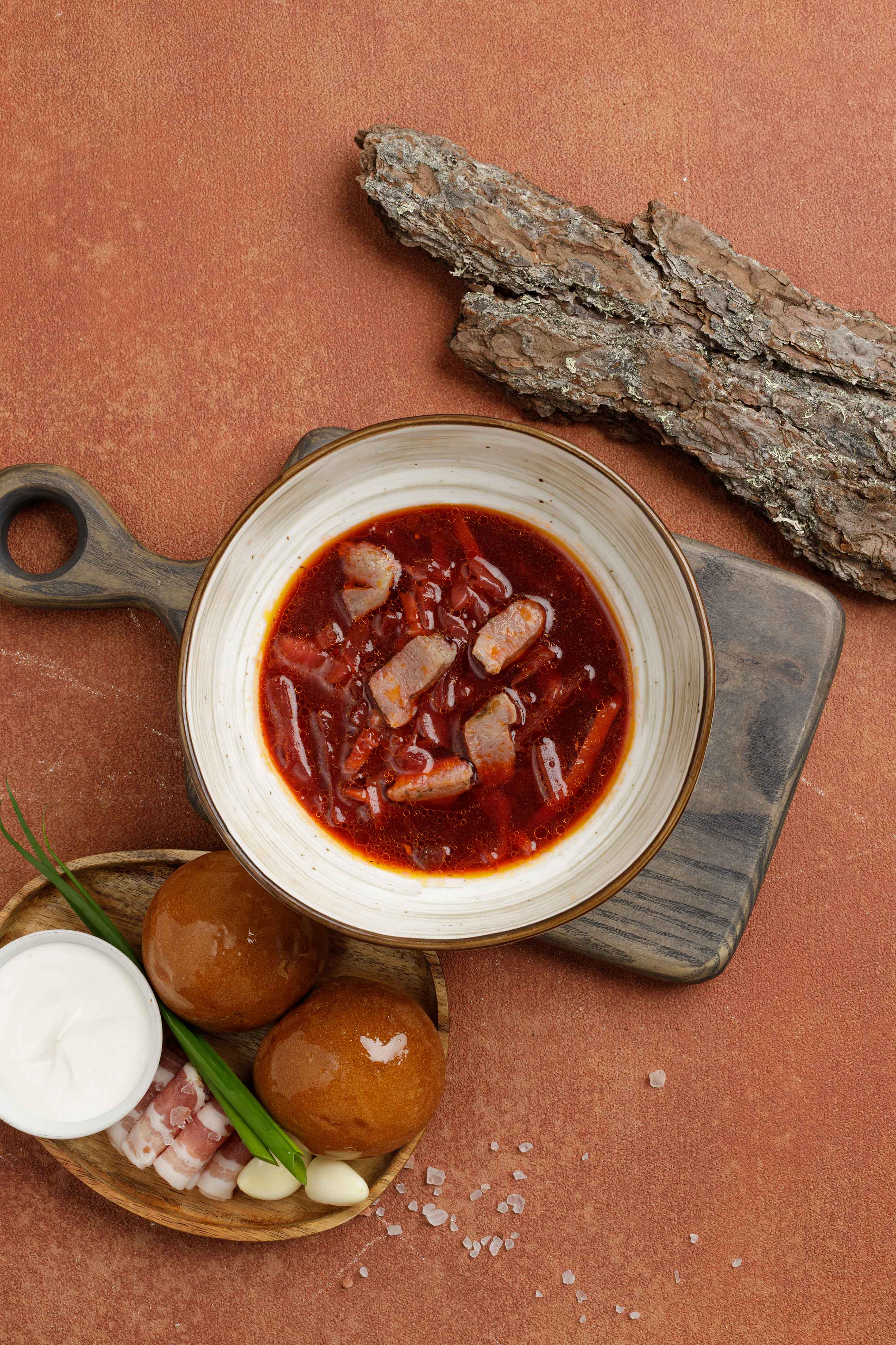 Борщ с из свежей капусты с говядиной