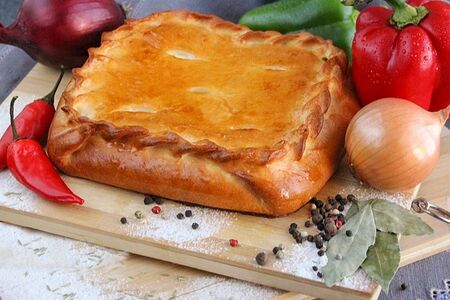 Пирог с горбушей и рисом 1кг