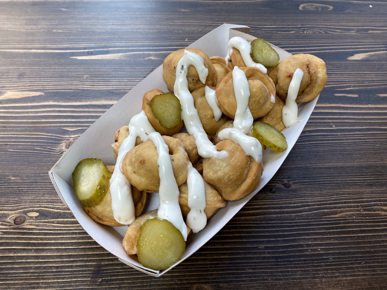 Пельмехи по-рыбацки жареные