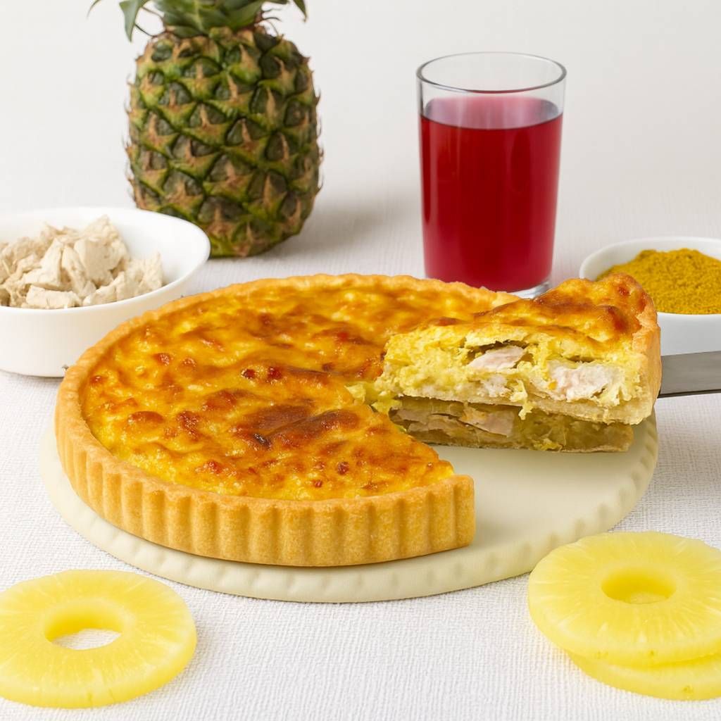 С курочкой, ананасами и карри, средний