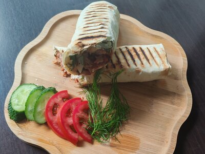 Шаурма с курицей двойная