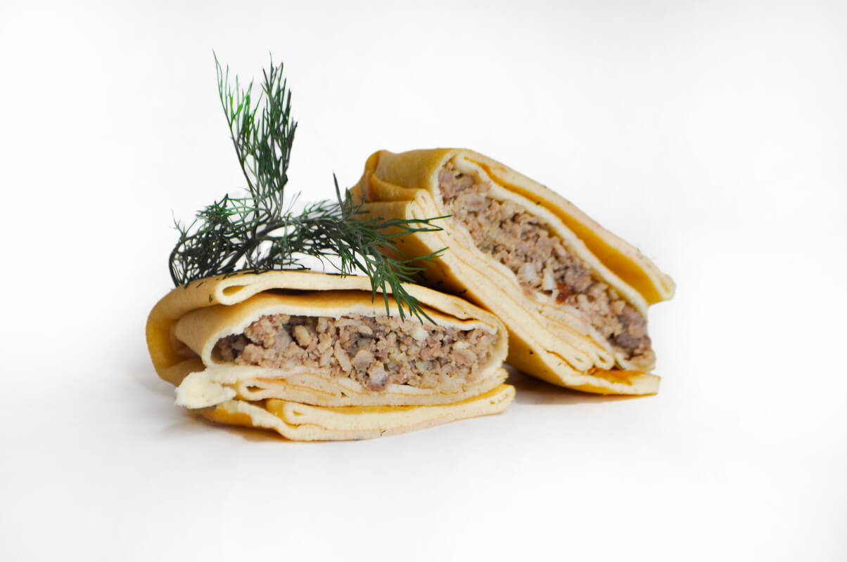 Блинчики с мясом