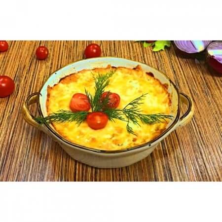 Мясной фарш с картоф., луком и брокк
