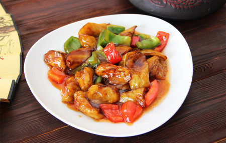 Баклажаны в кисло-сладком соусе