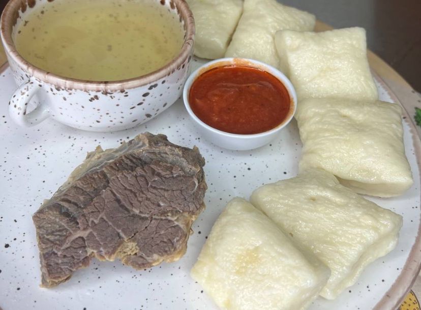 Аварский хинкал с сушёным мясом