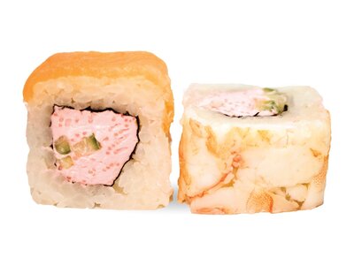 Ролл Дуэт (креветка, копченый лосось)