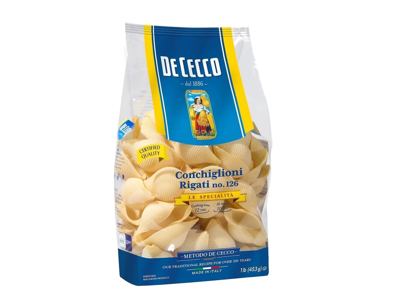 Паста De Cecco №126 Конкильони Ригати