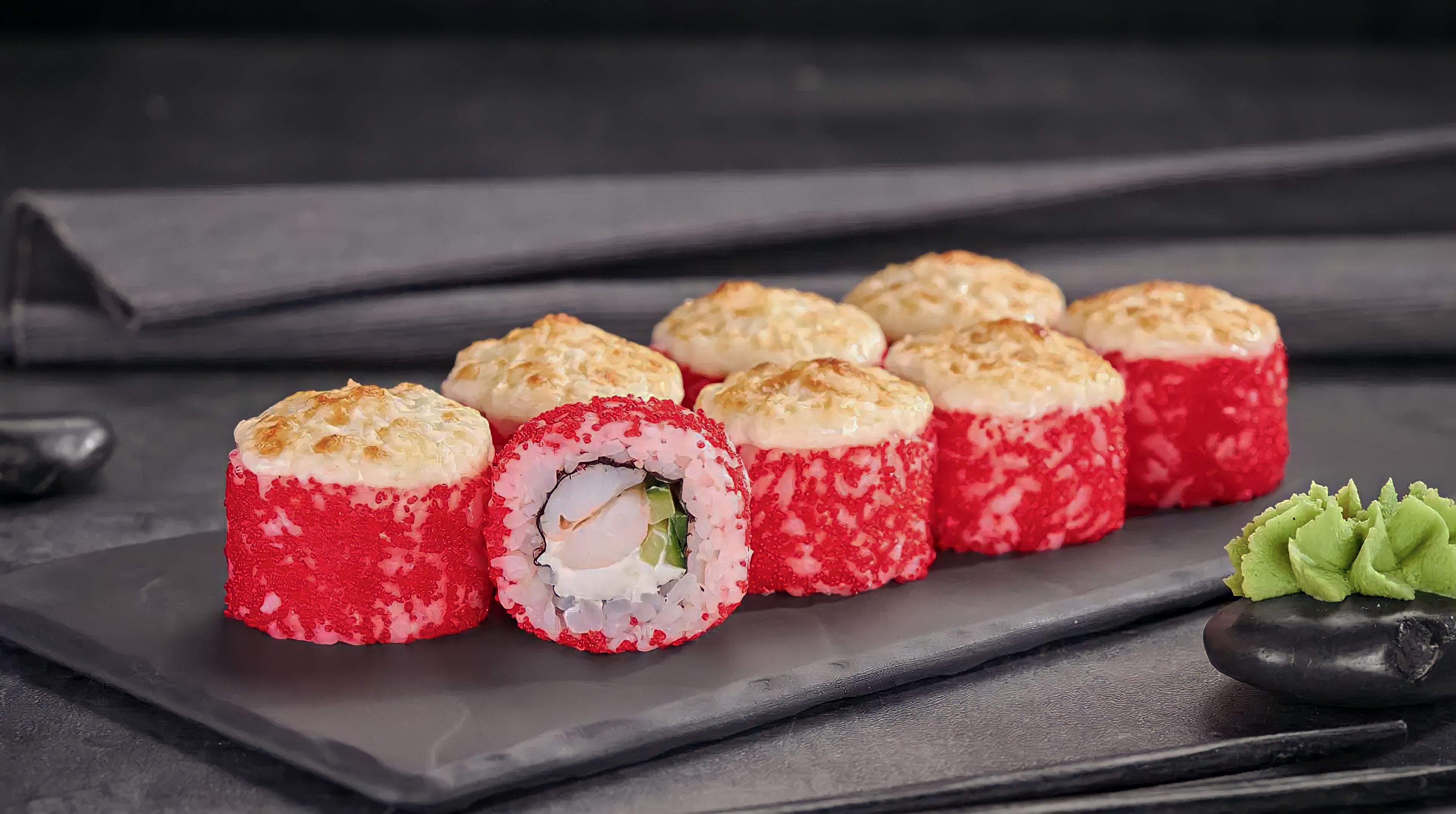 Запеченный с креветкой