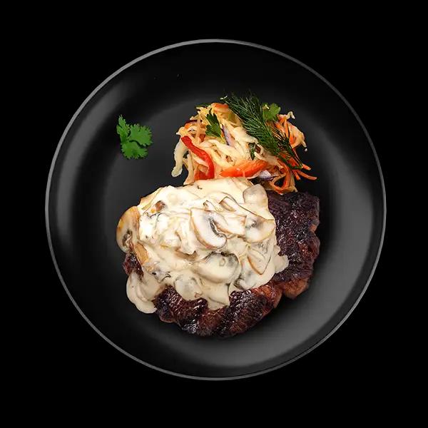 Стейк из говядины с гриб соусом (без гарнира)