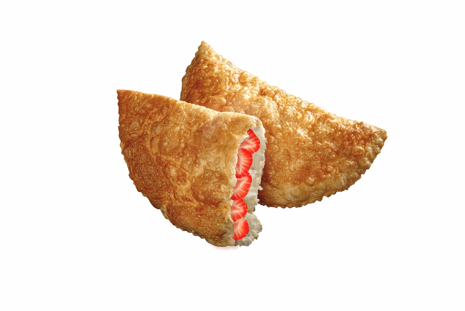 Чебурек с клубникой и творожным сыром