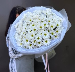 Монобукет из 15 хризантем