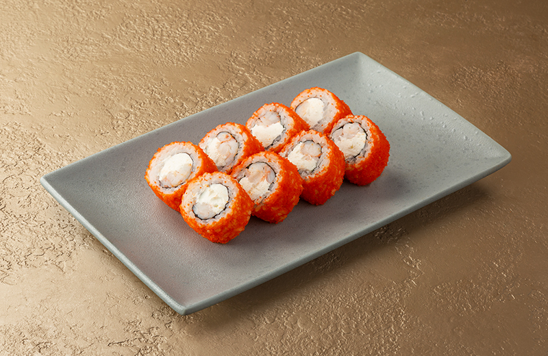 Эби ролл с тигровыми креветками