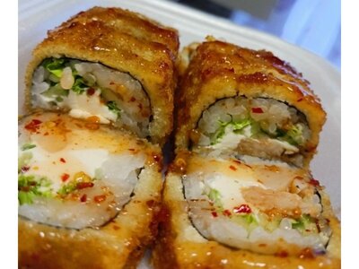 Ролл с креветкой в кляре