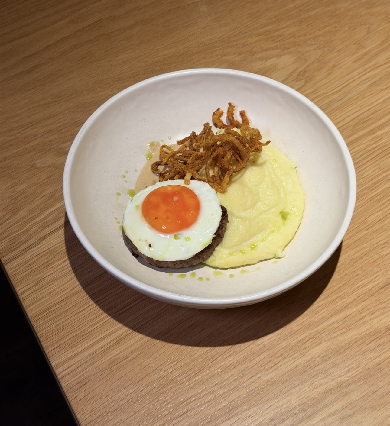 Бифштекс из мраморной говядины с картофельным пюре