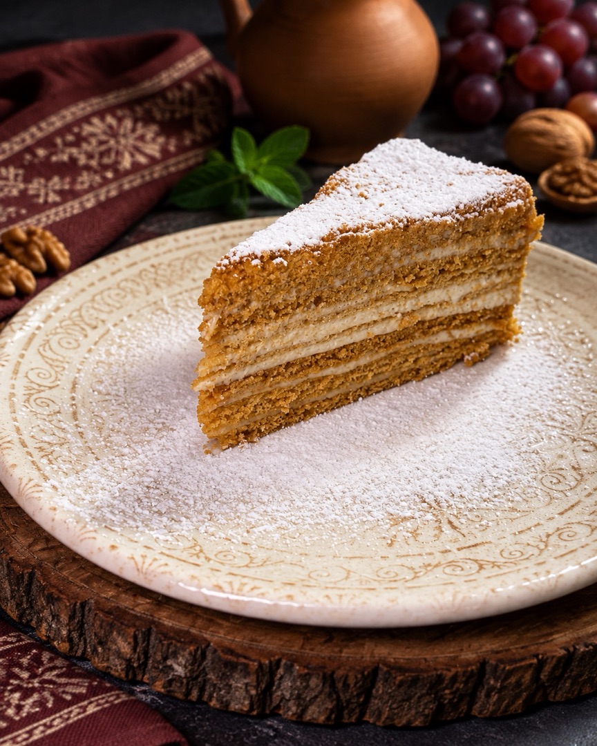 Карамельный медовик