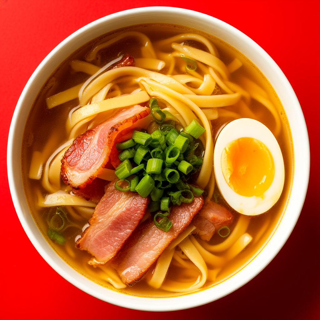 Рамен с беконом