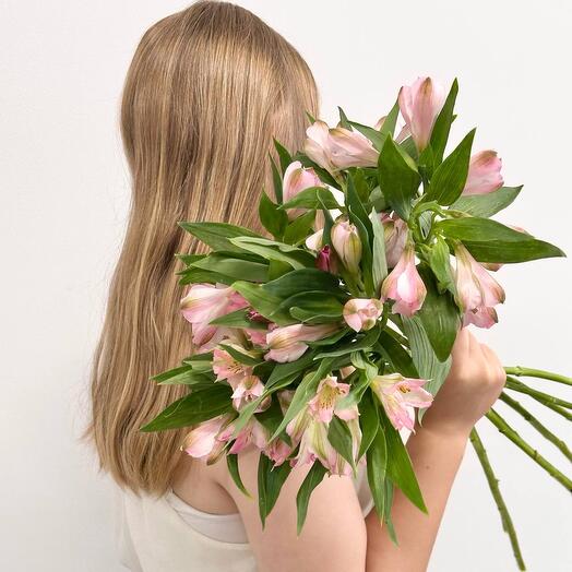 Букет «Стойкий» из альстромерий под ленту