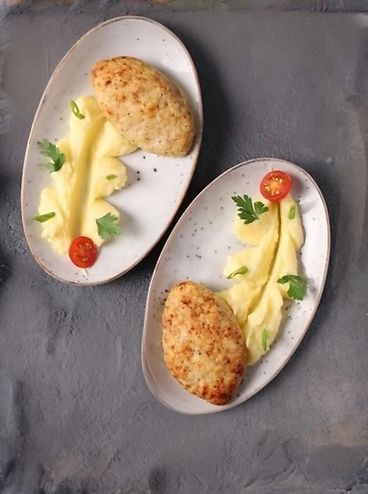 Пюре с куриной котлетой