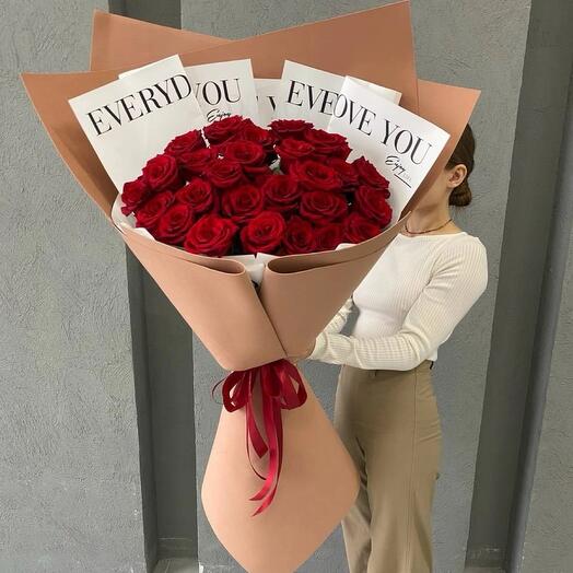 Розы букет гигант упаковка