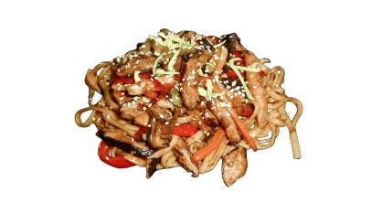 Лапша яичная с овощами