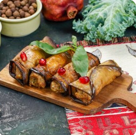 Рулетики из баклажанов