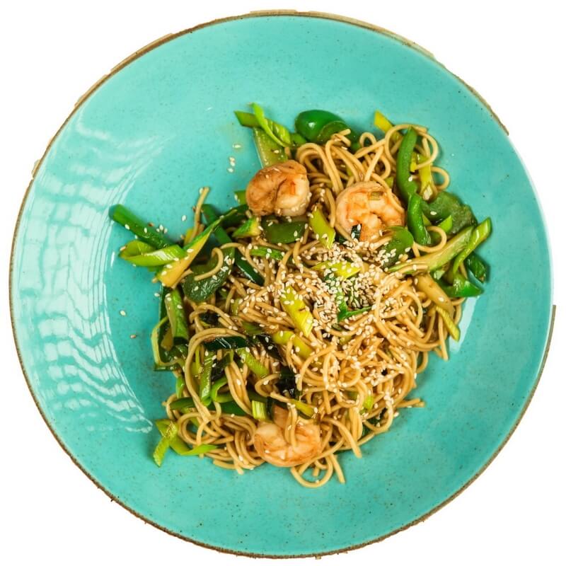 WOK с креветками