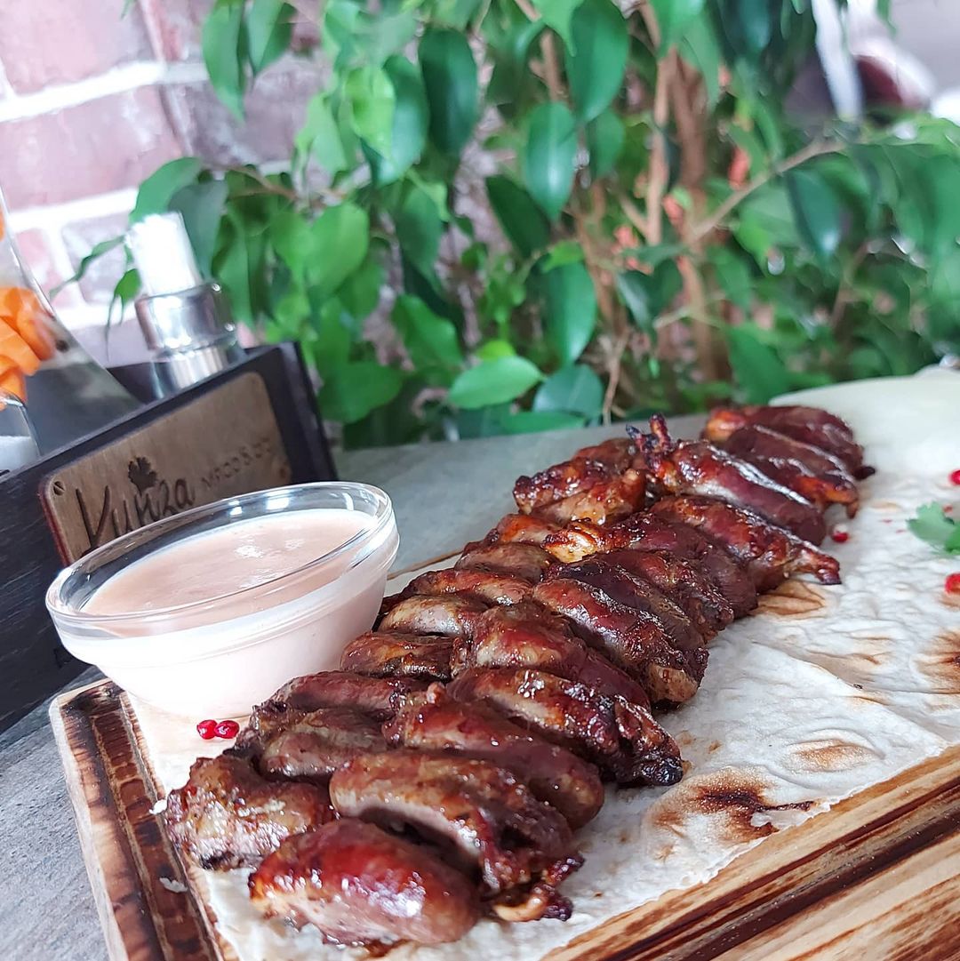 Шашлык из курин. сердечек
