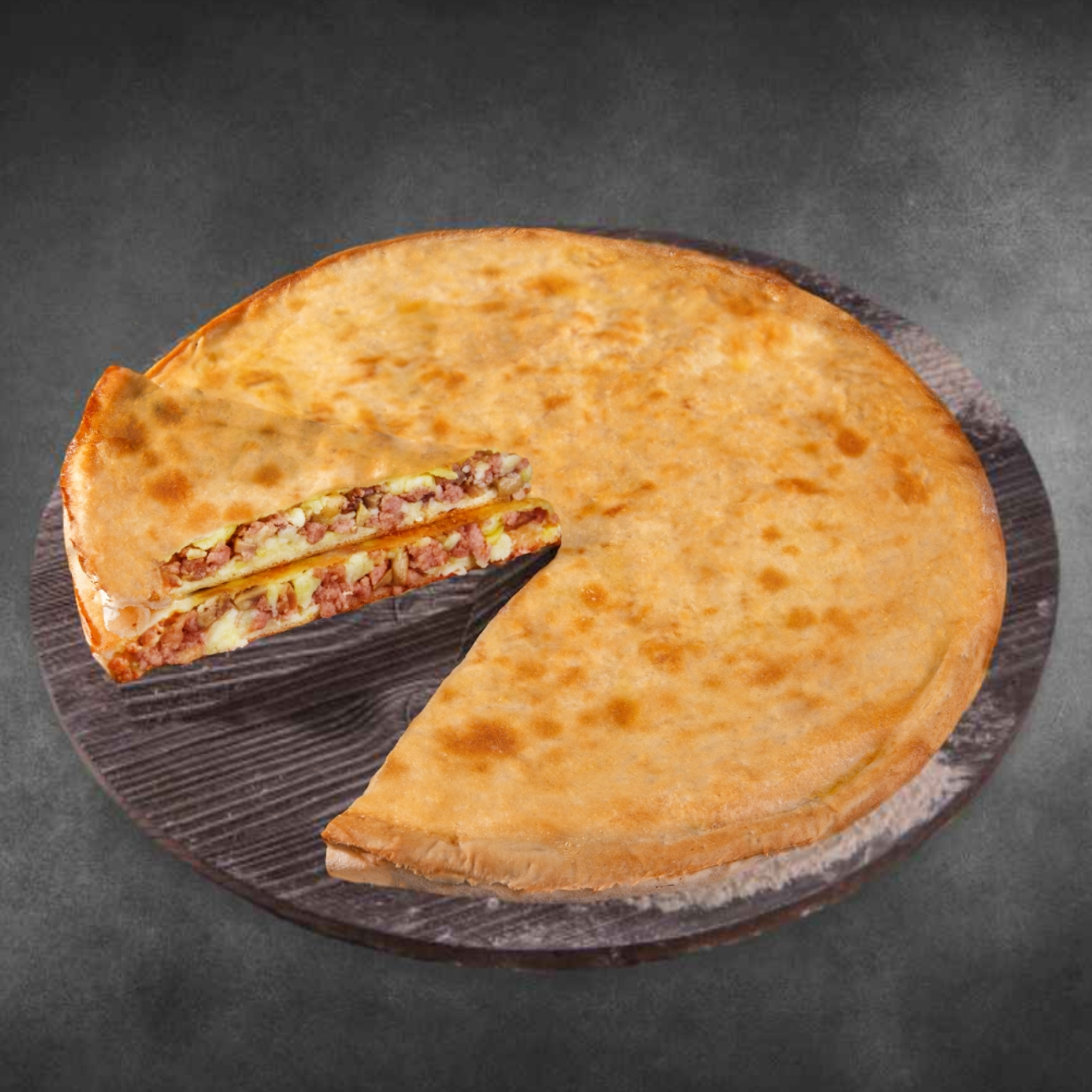 Осетинский пирог с курицей и грибами