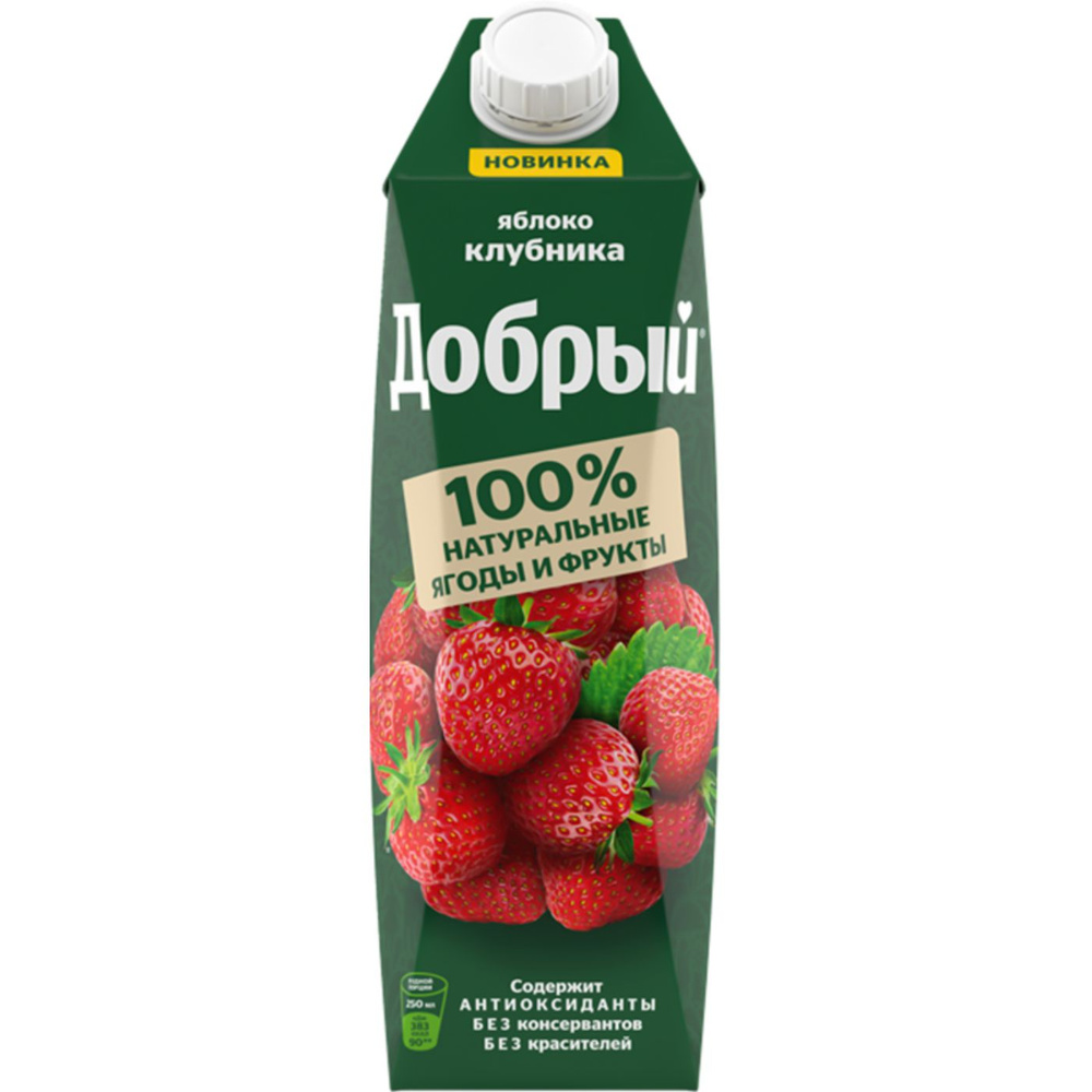 Сок Добрый. Клубника-Яблоко.1 лит