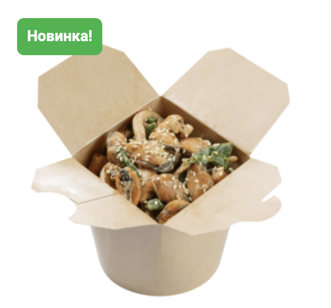 Вок с морепродуктами (гречневая)