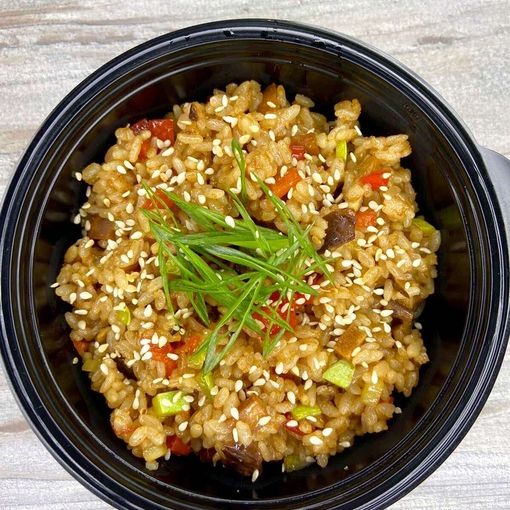 Рис с копчёной грудкой