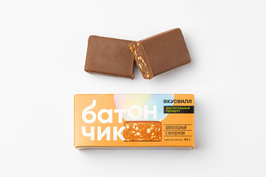 Батончик "Шоколадный с фундуком", веган