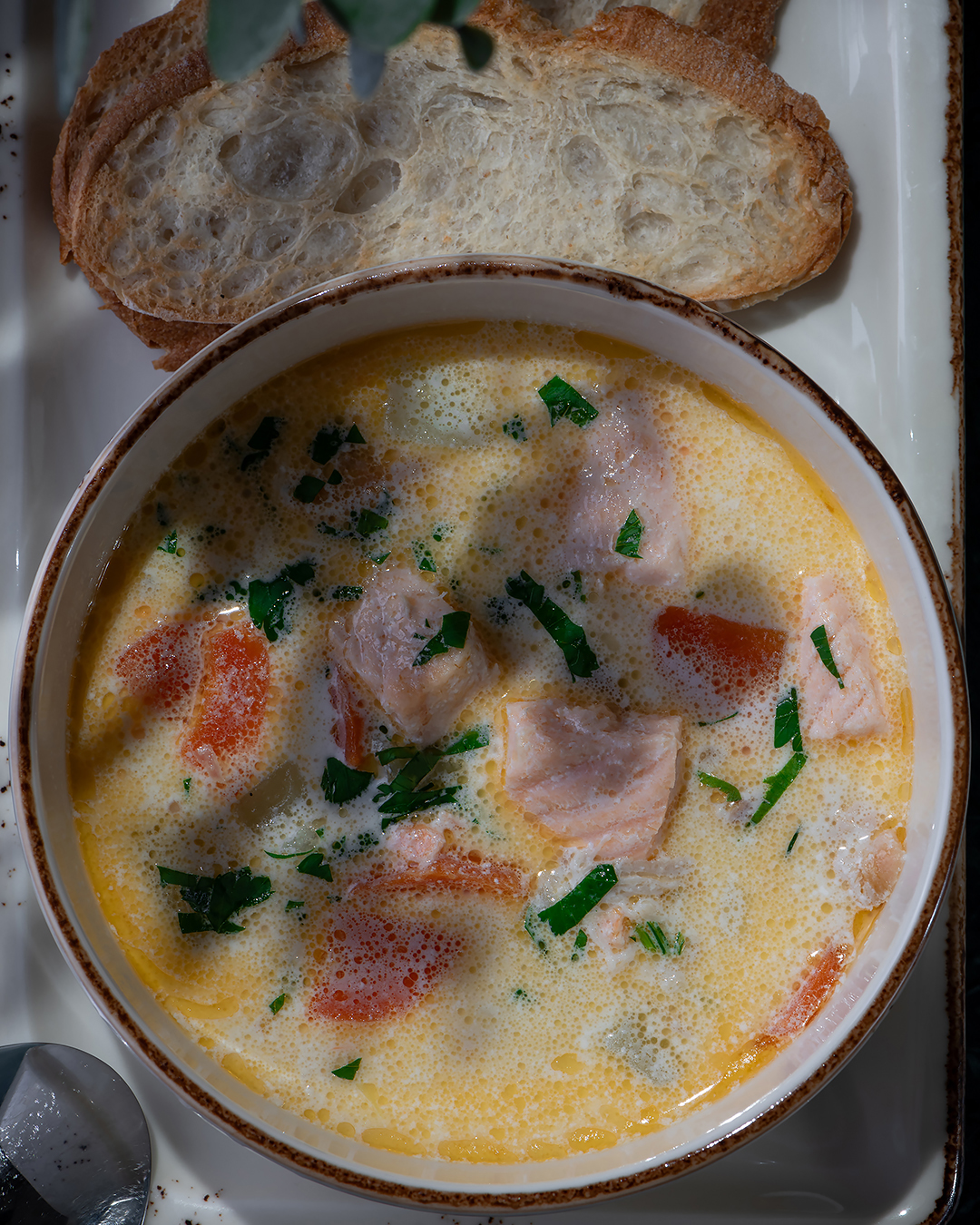 Сливочный суп из лосося