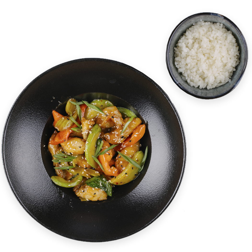 Окунь в кисло-сладком соусе