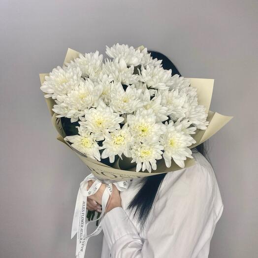 Букет из махровых хризантем 5шт