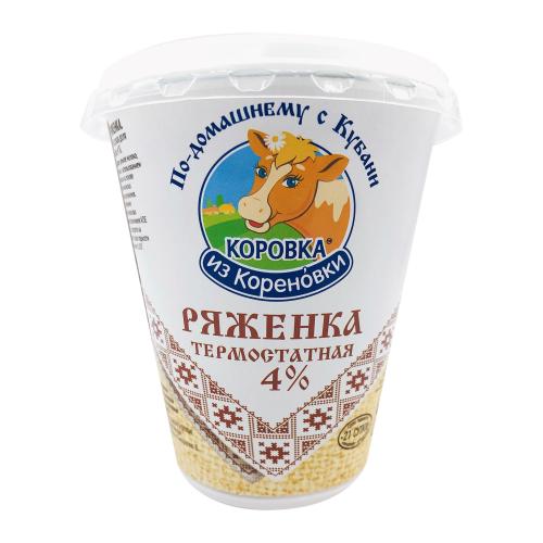 Ряженка Коровка из Кореновки термостатная 4% 300мл