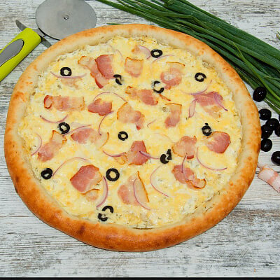 Пицца Сыр и Бекон 600гр./31см