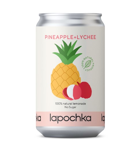 Лимонад Lapochka Ананас - Личи 0,33л
