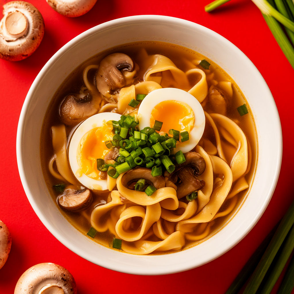 Суп Рамен с грибами