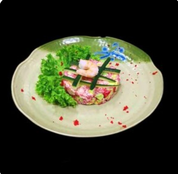 Салат с креветками и авокадо