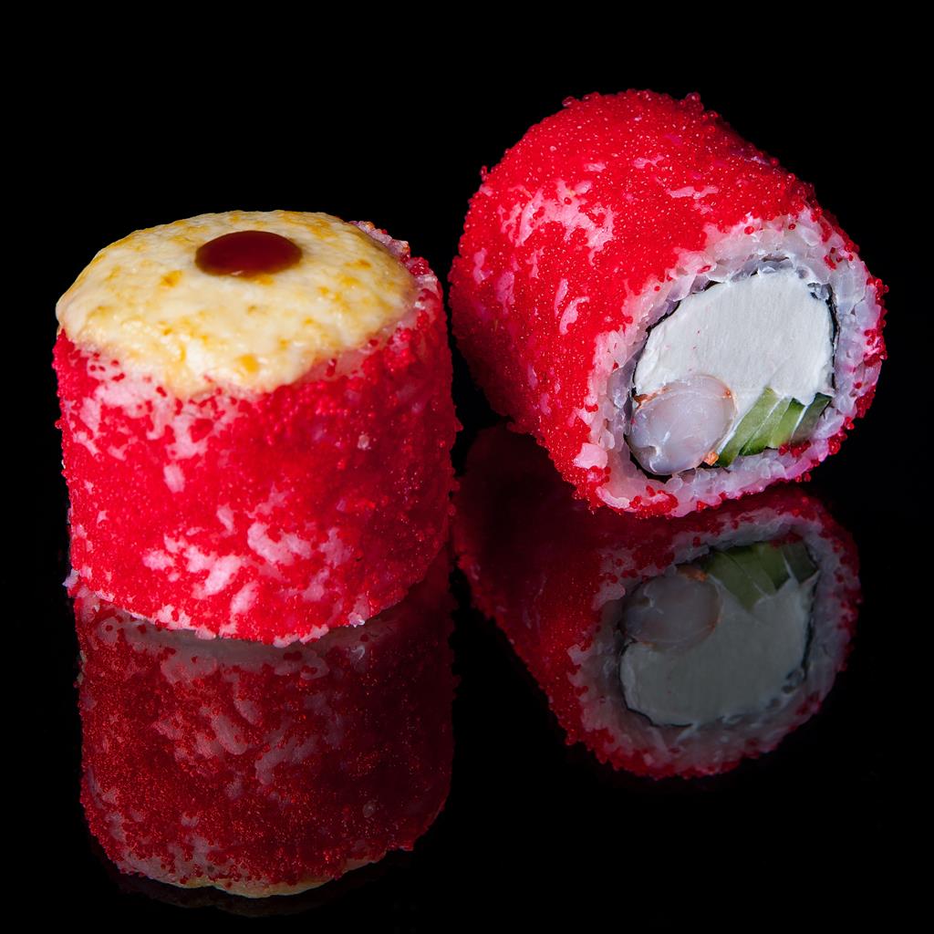 Запечённая калифорния с королевской креветкой