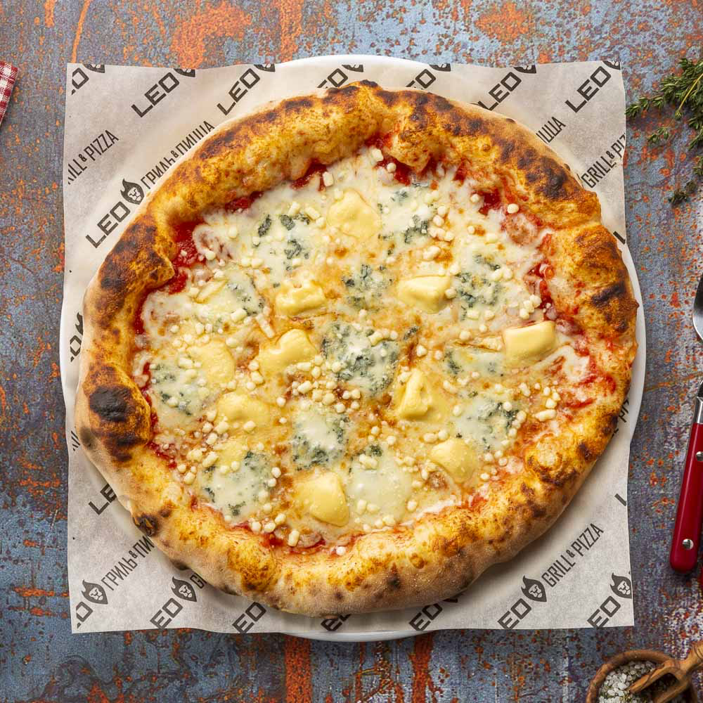 Пицца 4 сыра (тесто: традиционное)