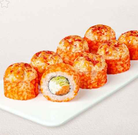 Ролл Пиканто с креветкой и лососем