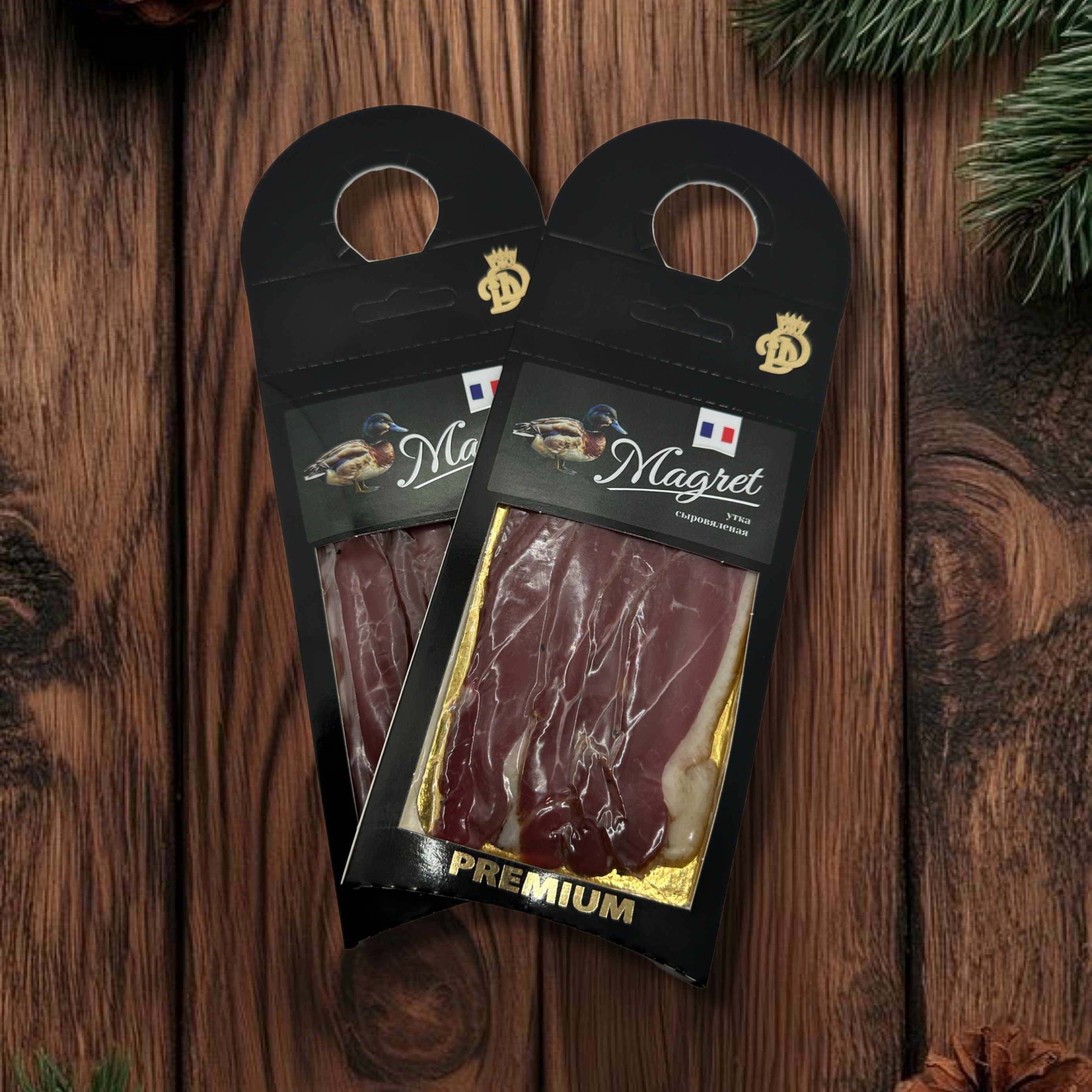 Нарезка " Утиная грудка МАГРЕ" сыровяленая