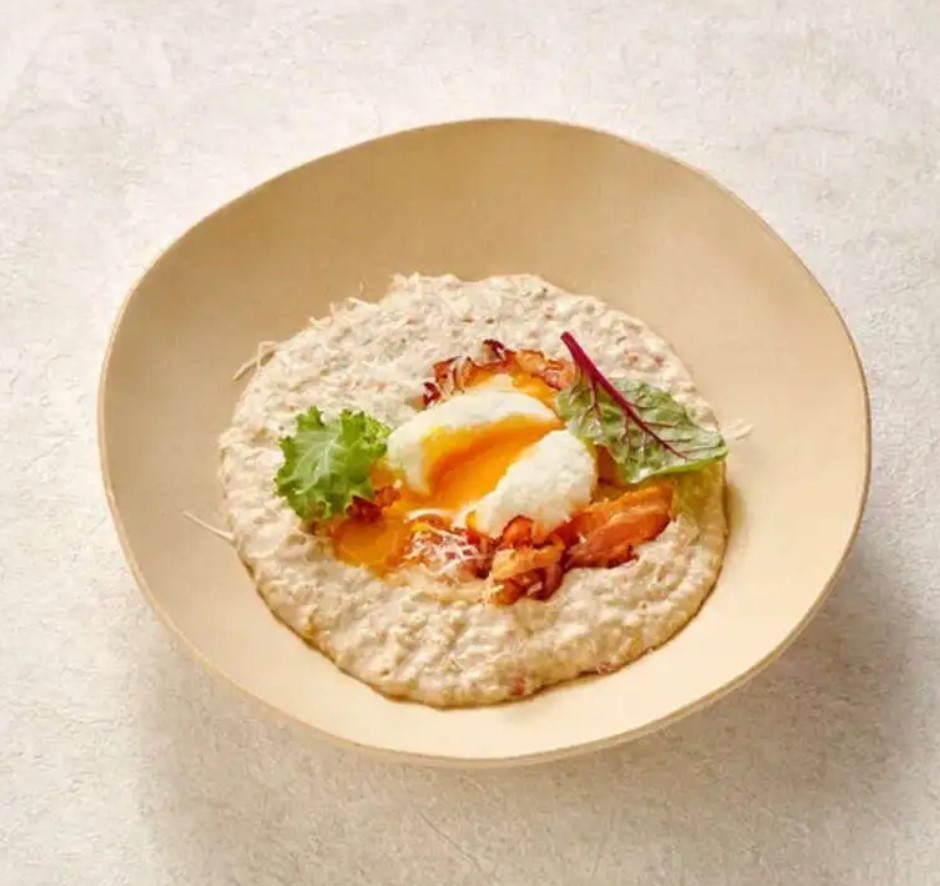 Каша овсяная с беконом